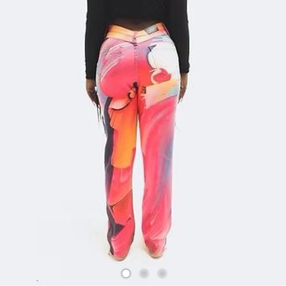 Colorful Abstract Jeans - Picture 2 of 3